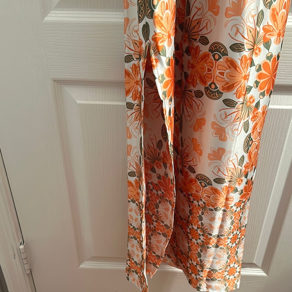House of Harlow 1960 Orange Floral Cut-out Strappy Maxi Dress. Brand NWT - Picture 7 of 12